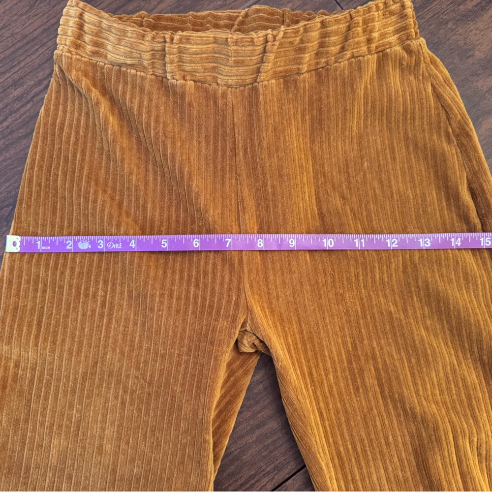 Urban Outfitters Velour Corduroy Ribbed Rust colored Bell bottom Pants Slacks XS - Picture 6 of 9